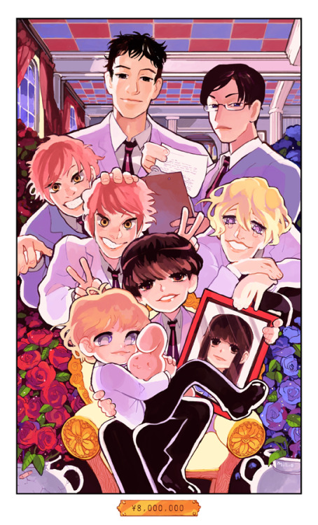 millionfish: Friends that cost ¥8,000,000! Ouran print for AX!! Available at table J49! &gt;x&lt;)9 