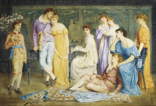 A Prelude by Bach by Simeon Solomon, 1868