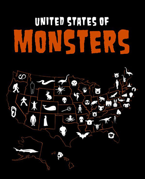 Sex nevver:  Monsters, by State   I feel like pictures