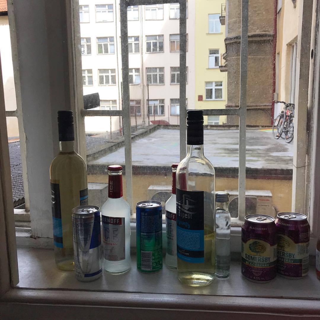 hirxeth:  windowsill mini bar (Prague, Czech Republic) https://www.instagram.com/hirxeth/