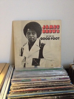 villanovajunctionblues:  Currently spinning..  I was listening to Henry Rollins talk about his one and only encounter with James Brown before he died, and because of that I have been wanting to get home to spin my James Brown records. I am very pleased