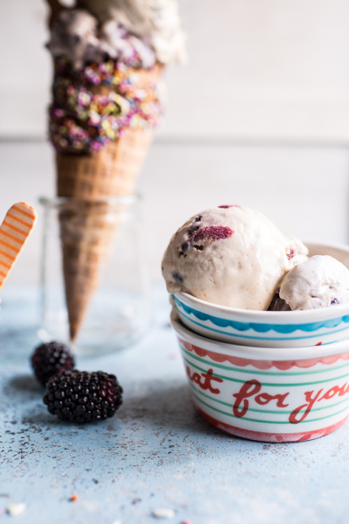 sweetoothgirl:  No Churn Ice Cream 5 Ways (Bourbon Cherry and Cacao Nib, Blackberry Lavender, Sea Salt Honey and Dark Chocolate Chunk, Espresso Chip, & Malted Vanilla and Peanut Butter Cup Chip)