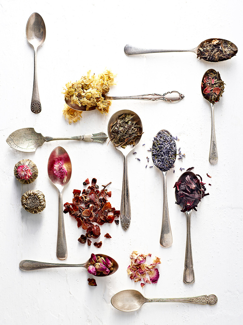 theartofplating:  Herb and flower teas. © Brent Parker Jones 