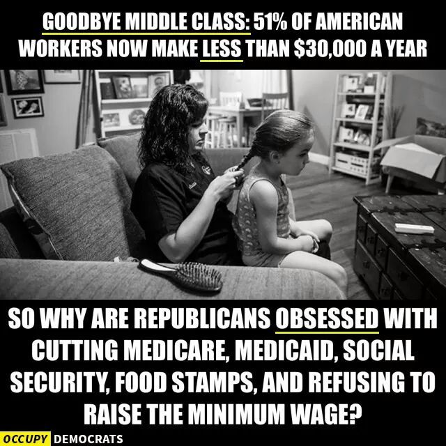 liberalsarecool:
“ This did not happen overnight. Republicans have been chipping away at the middle class, empowering corporations, vilifying social programs, and turning back all the advances Americans fought for decades to achieve.
Vote Blue....