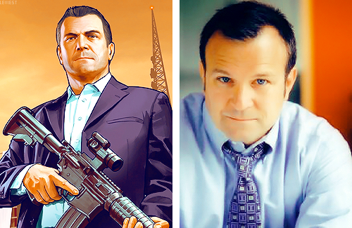 leviest:  Grand Theft Auto 5 Voice Actors   Ned Luke as Michael    Shawn Fonteno