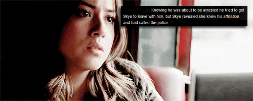 brettdaltonaf:[season one - two] skyeward’s story based on grant and skye’s mcu wiki pages [part 3/ 