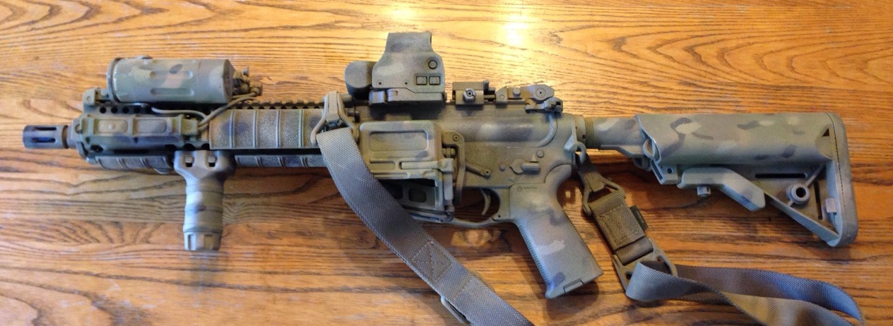 silencersteve:  dr-joe:  My Mk18Mod1.  Love this paint job!