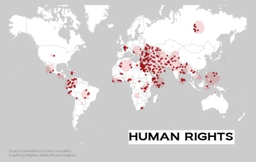 committeetoprotectjournalists: 5 maps that show the beats journalists covered when they were killed.