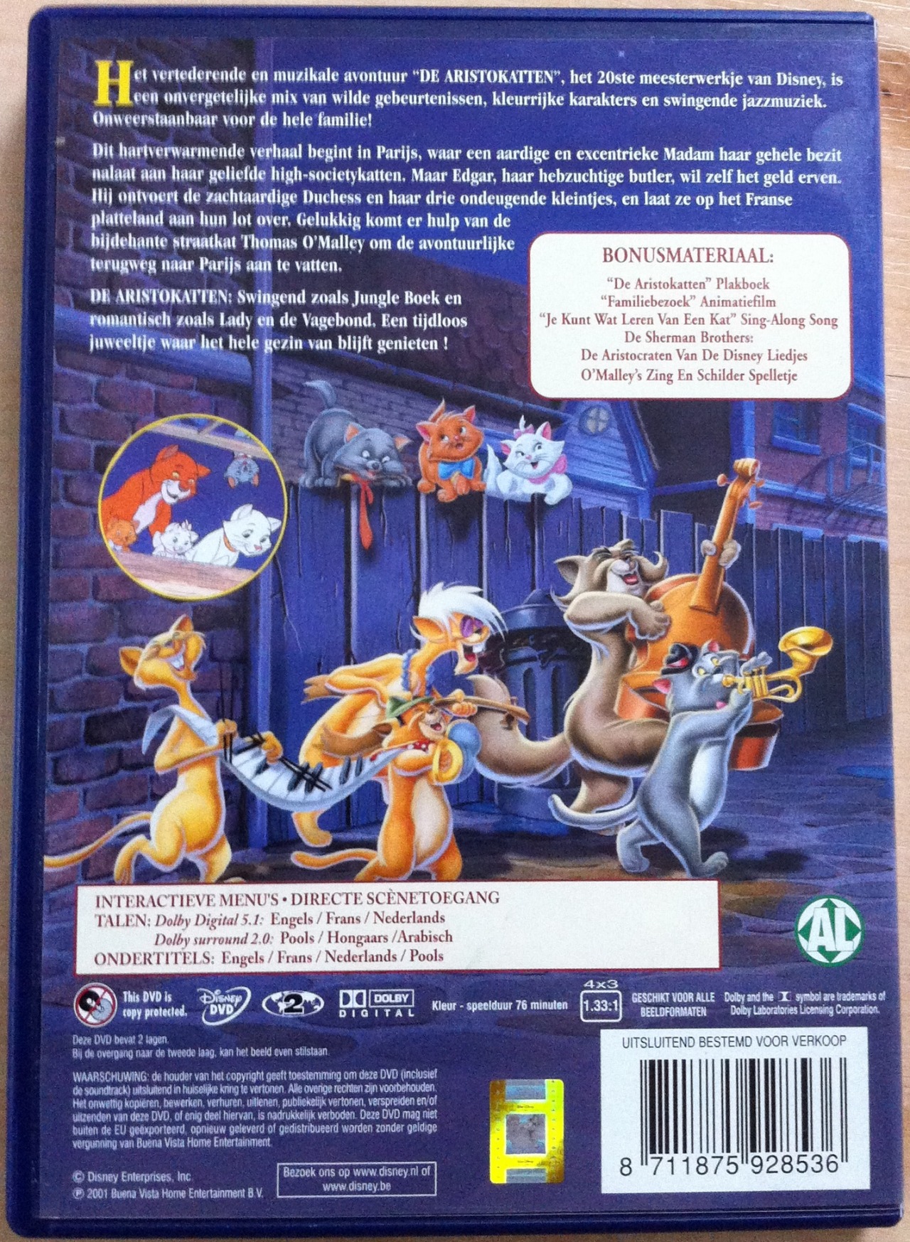 verband absorptie Speels My Disney Collection — De Aristokatten DVD Dutch