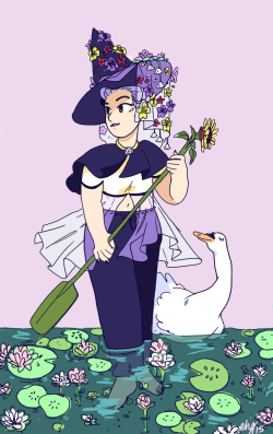 bittesehr:  eshiel:  a witchsona commission i did for coconuuthead! this was a fun one - i love drawing flowers   💕  i’m still taking commissions - info here!  !!!!! 😳