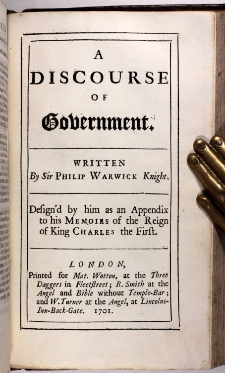 Memoires of King Charles Iprinted in London 1701 - contemporary paneled leather binding