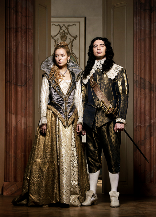 fuckyeahcostumedramas:Alexandra Dowling & Ryan Gage in ‘The Musketeers’ (2014).