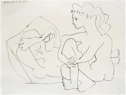 bildwerk: Pablo PicassoJeunes femmes nues reposant (Young Nude Women Resting), 1947Lithograph, on Ar
