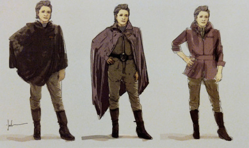 reyfinndameron: The Art of Star Wars: The Last Jedi - Leia Organa designs, art by Robert Rowley, Joc