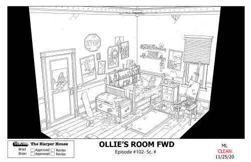 “The Harper House” Bgs of “Ollie’s Room” the first ones were my first design and the 2nd were the fi