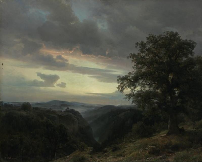 sakrogoat:Karl Friedrich Lessing - Sunrise On Hartz Mountain