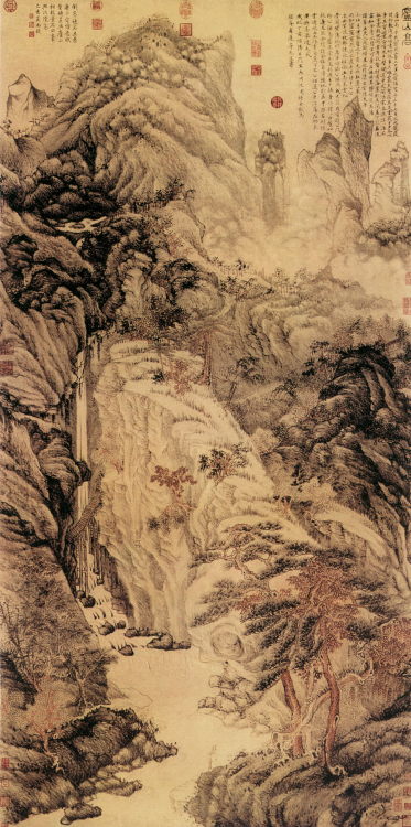 luminous-void:Shen Zhou, Lofty Mount Lu, 1467