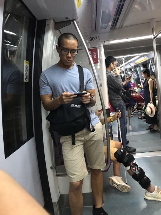 sg-curiousboy:     Slurps nsf. Idk why you keep moving position on the train… like to be photographed? Hehe  