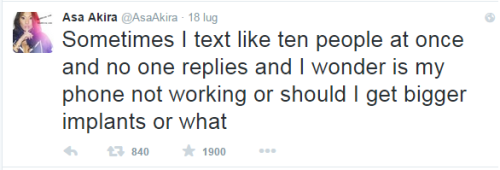 Asa Akira’s twitter is a gift to this world