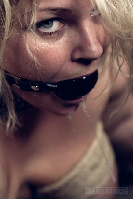 ukdaddysadist1:Those eyes! A slave’s mouth should be gagged when it’s not useful for her