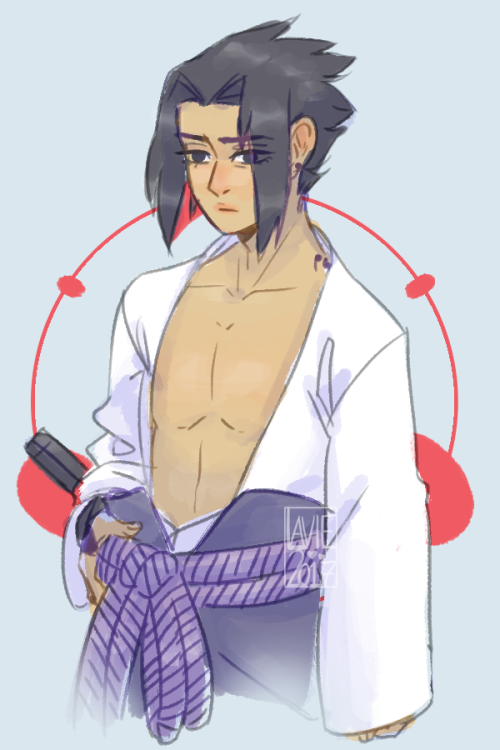 kuroikenshin: 許せ、サスケ。これがさいごだ。 shout out to the best sasuke look.. tiddies out, fully emo