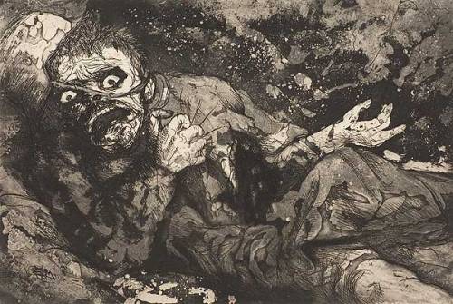 larvalhex: Otto Dix, ‘A Wounded Soldier (Autumn 1916, Bapaume)’ Dix was a machine gunner during the 