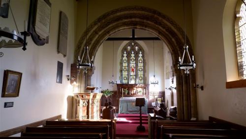 Inside Givendale Chapel, East Riding of Yorkshire, England.