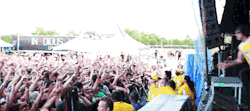 phinalthoughts:  blessthefall Beau Bokan’s sick stage dive on the last day of Warped [x] 