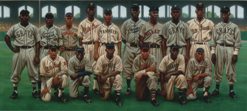 Assorted works from We Are the Ship: The Story of Negro League Baseball, Illustrated by Kadir Nelson