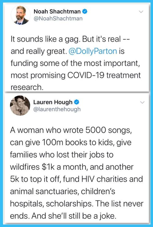 recklesslyinfatuated:  snommelp:  Dolly Parton is an actual angel and it’s infuriating the way people treat her   She’s an amazing woman, and it’s really informative to actually check out the people doing the ridiculing and assess how much, of anything,