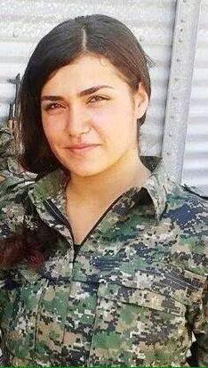 Kurdish female fighter's death