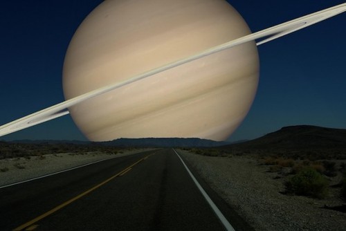 How the sky would look if the planets were as close as the moon