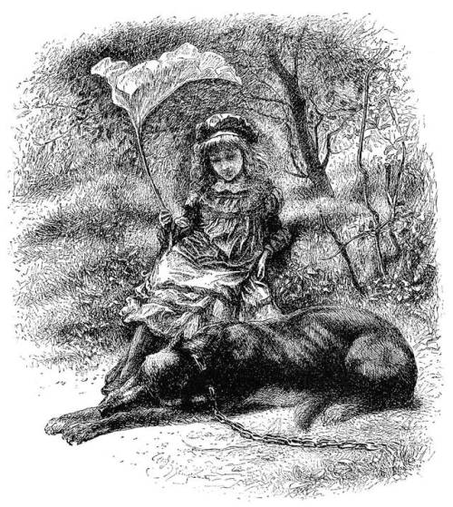 “Under her childish gaze, a wolf that had been taken alive in the Bohemian forest crawled fawn