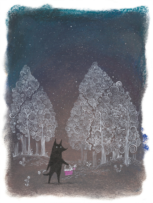 Katharina Ortner aka Risata (German, Munich, Germany) - From children&rsquo;s book The Little Wolf, 