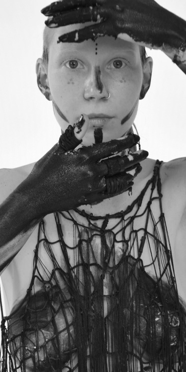 dmt-darkmagicthings:dmt-orihitam:Exclusive weaving.HANDCTAFTED DRESS by ORI HITAM.Wicker dress &