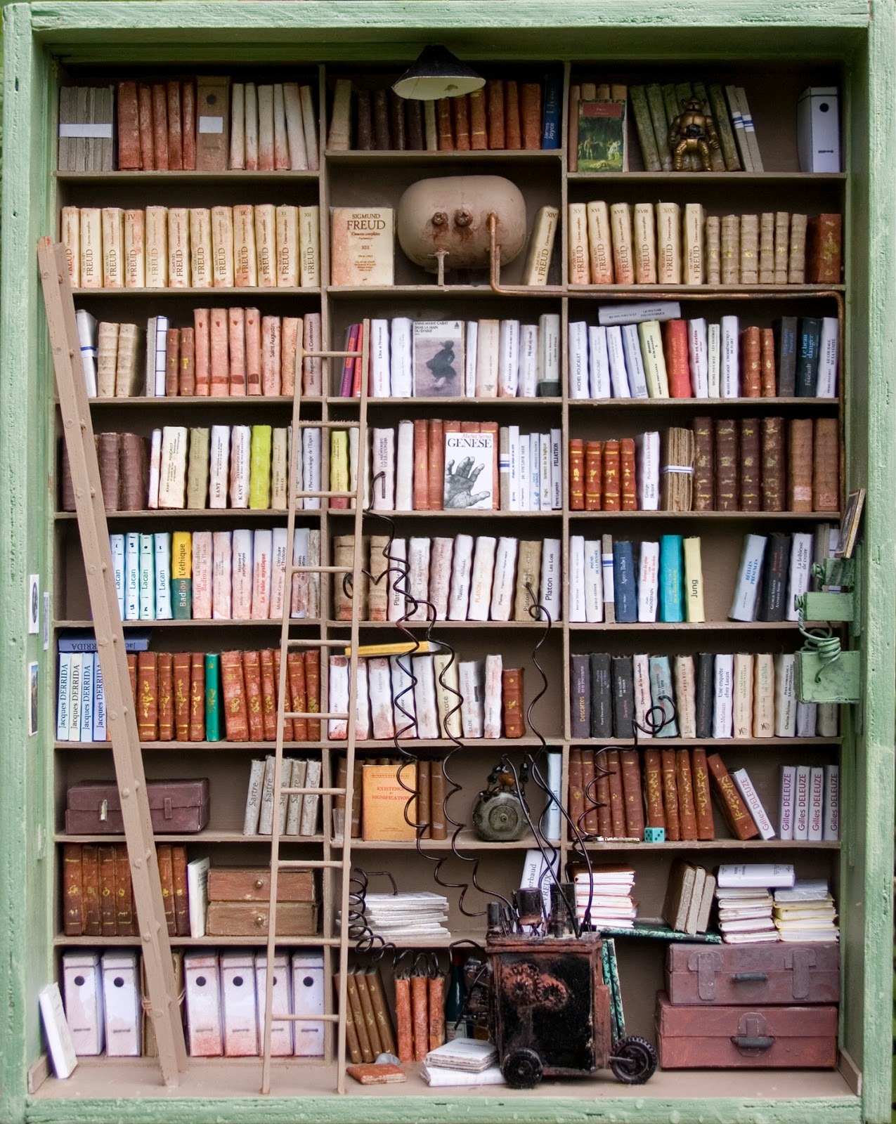 nevver:  Bookshelf Dioramas,  Marc Giai-Miniet