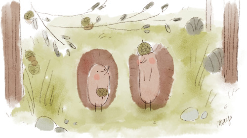 quick sketch about two hedgehogs&hellip;