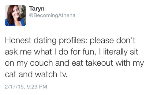 find-greatness:becomingathena:becomingathena:Inspired by adventures in Tindering.Casually reblogging