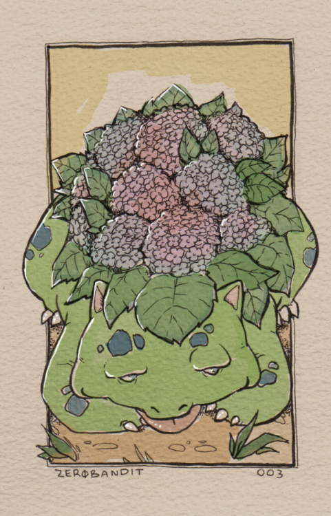 I’ve been drawing one pokemon a day over on my twitter @zinthings and here’s venusaur. Mine’s named 