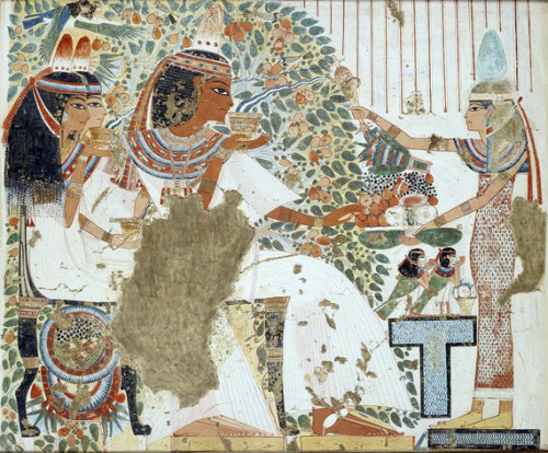 Murals from the tomb of Nebamun, chief physician Amenhotep II, and his wife Ipuky late 18th dynasty 