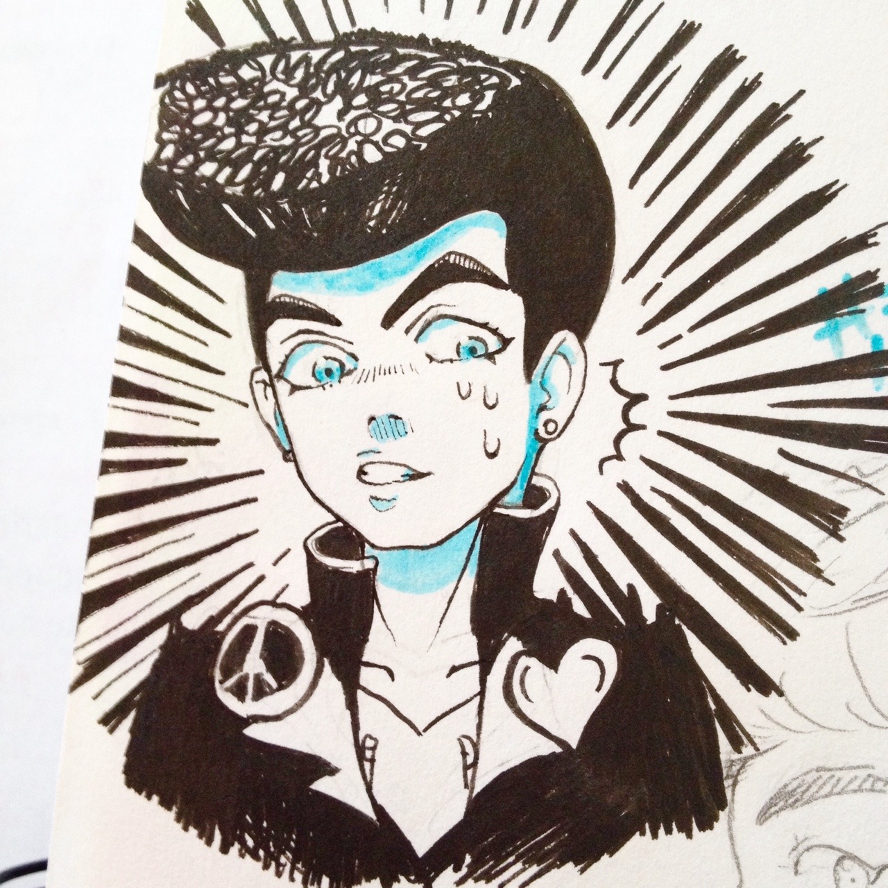 bloodandartsart:Sweaty Josuke.