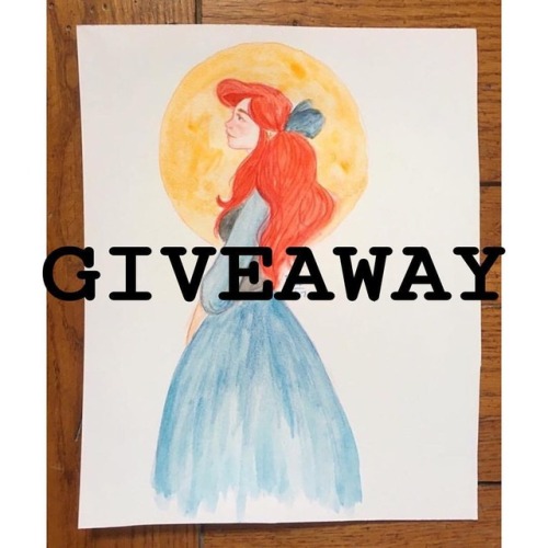 First of my giveaways is happening guys! The winner will get this watercolor drawing of Ariel from t