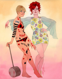 kevinwada:  Harley &amp; Poison60s fashionizationECCC 2015 commission