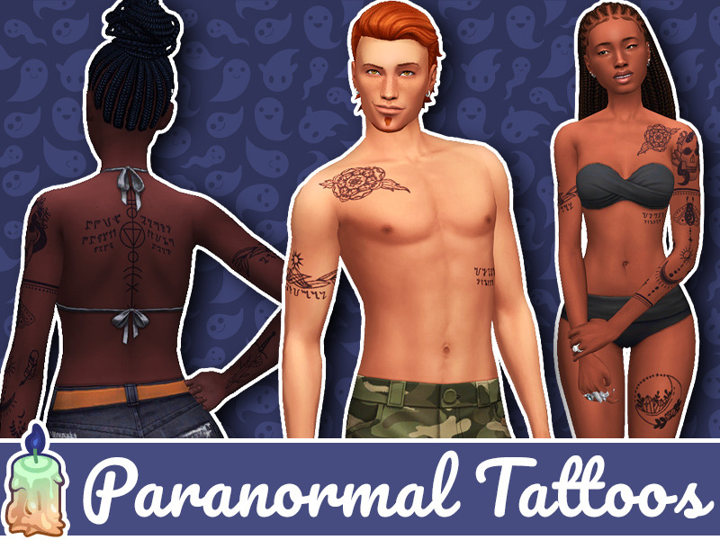 Shushilda sims  TS4 Gloomy tattoos Male  Tattoo  3 swatches 