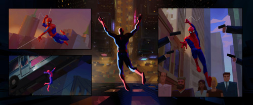 Concept Art for Spiderman into the Spider-Verse by Yashar Kassai.