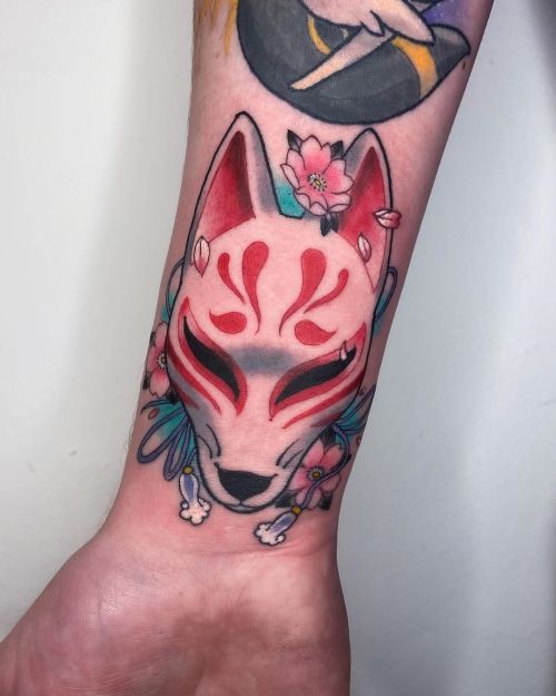 Tattoo uploaded by Jordan K  Kitsune mask  Tattoodo