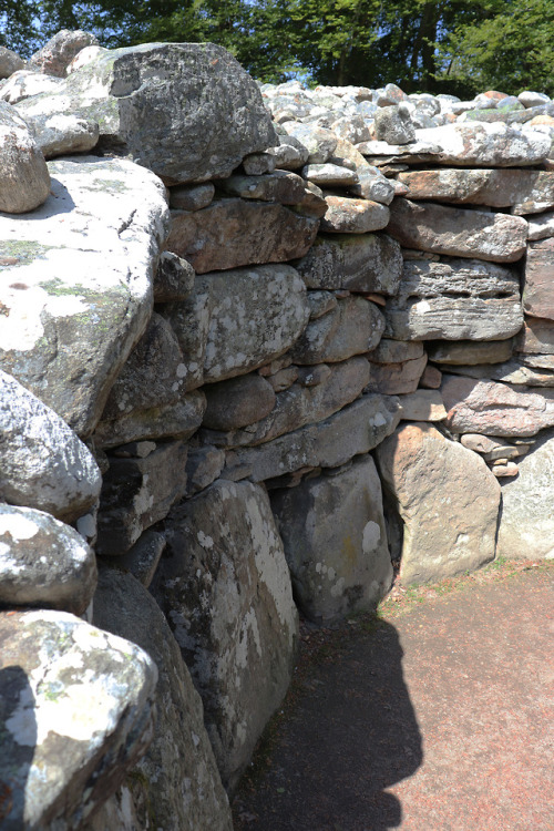 North East Cairn, Clava Cairns, Inverness, Scotland, 27.5.18.The entrance of this Bronze Age burial 