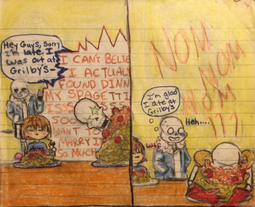 Lol I Tried Making A Fluff Undertale Comic. I Hope You Guys Like It! Sorry Its Just Lazy Notebook Art