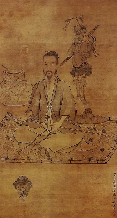 Gu Jianlong’s Painting of Immortal Lü DongbinCan’t see too much of his jian, but as typi