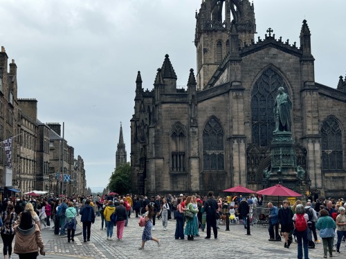 The Royal Mile during the Edinburgh fringe